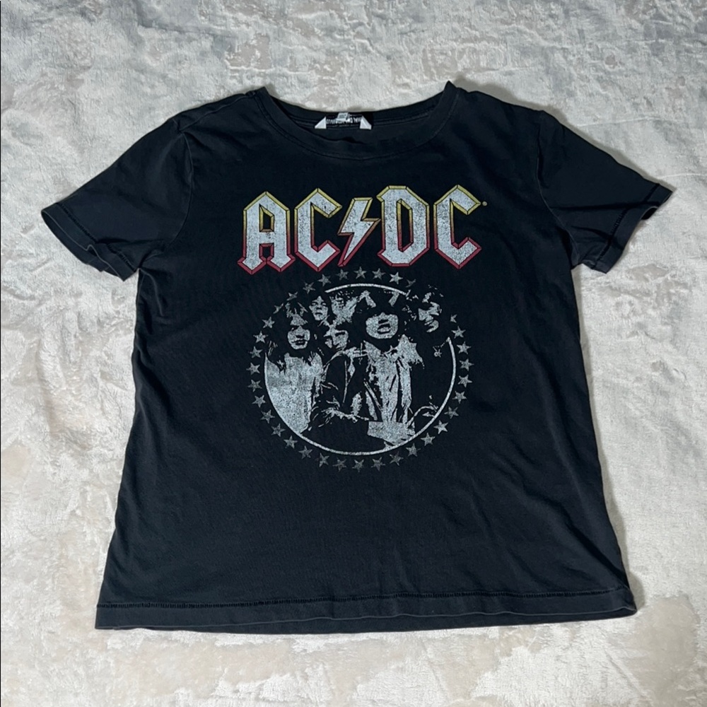 AC/DC Highway To Hell 1979 American Tour Graphic Tee Single Stitch Black Small